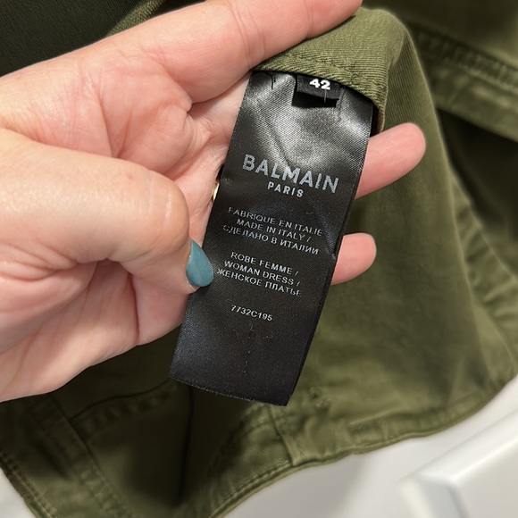 Balmain Cargo Style Khaki Dress - Army Green - Size 42 (US size 10) - Picture 8 of 9